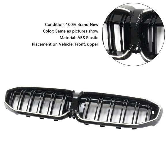 Grade de rim preta de ripas duplas 51138072085 para BMW Série 3 G20 2019-2022