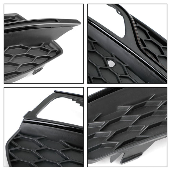 2013-2016 Audi A3 S-Line/S3 parachoques inferior cubierta de luz antiniebla rejilla de repuesto parrilla de panal 8V3807681G 8V3807682G