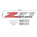 Z71 emblema OFF ROAD grade frontal para Silverado Sierra Grill emblema cromado vermelho-5