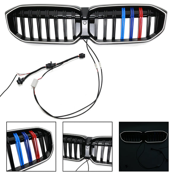 BMW 2023-2024 Série 3 G20 G21 320i/330i/M340i/318i/320d Calandre avant en maille noire brillante