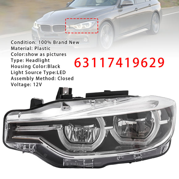Left LED Headlight 63117419629 For BMW 3 Series F30 F31 2016-2019 Without AFS