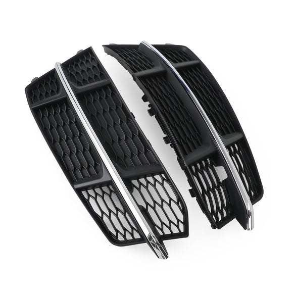 2017-2018 Audi A6 C7 Standard Lower Black Grille Front Bumper Fog Light Cover Grill 4G0807681AN 4G0807682AN
