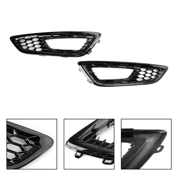 Ford 2015-2017 Focus F1EZ15200A F1EZ15201A Pair Front Bumper Fog Light Lamp Cover Bezel Grill