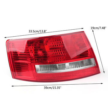 Left+Right Tail Light Cover For Audi A6 S6 06-08 Quattro 4F5945096M Halogen - 0