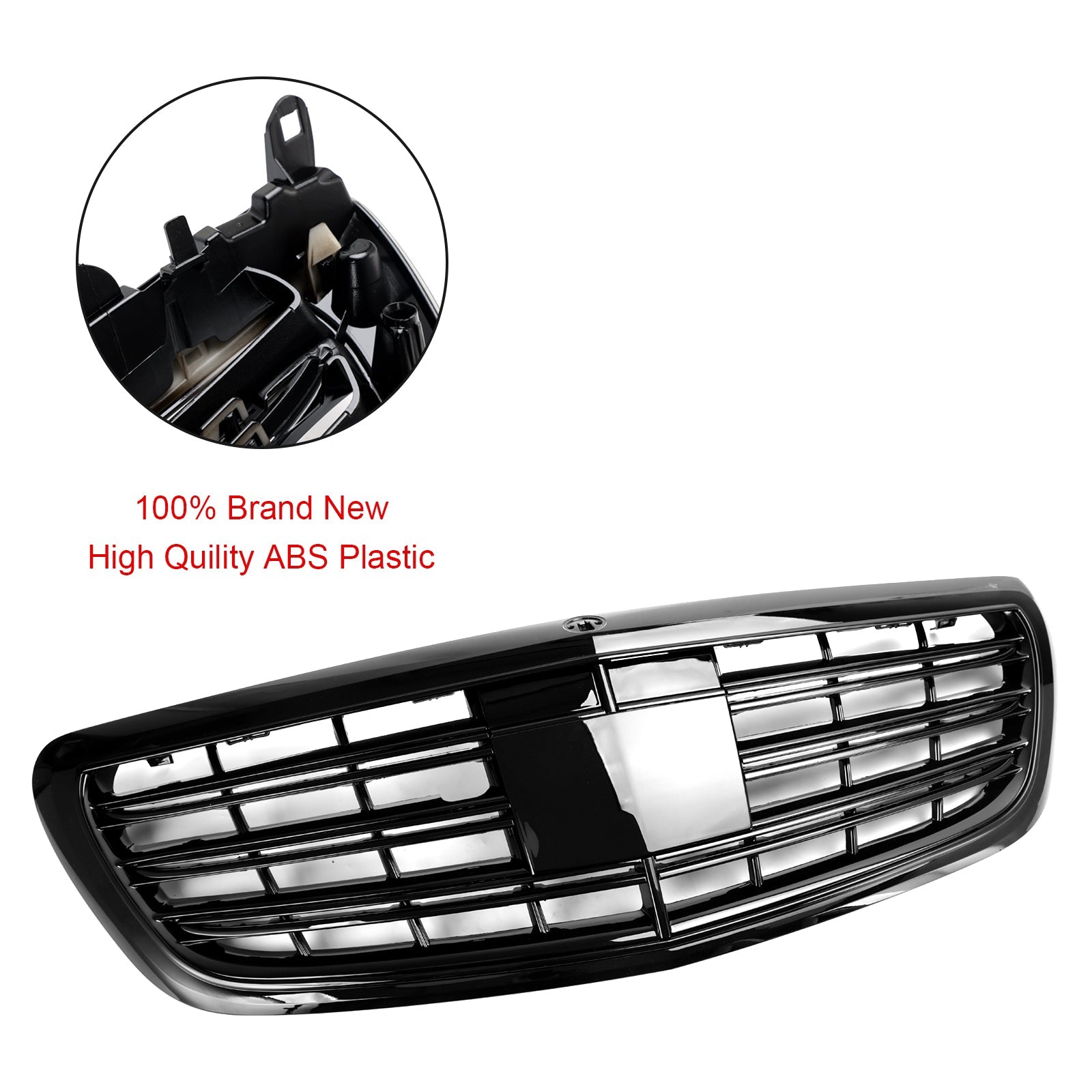 Mercedes-Benz 2014-2020 S-class W222 S400 S450 S500 S550 S560 S580 S600 S650 S680 Front Grill Black Grille