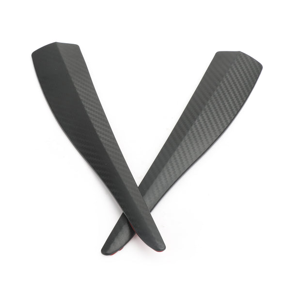 2pcs 36cm Rubber Car Front Rear Bumper Lip Anti-collision Strip Carbon Fiber
