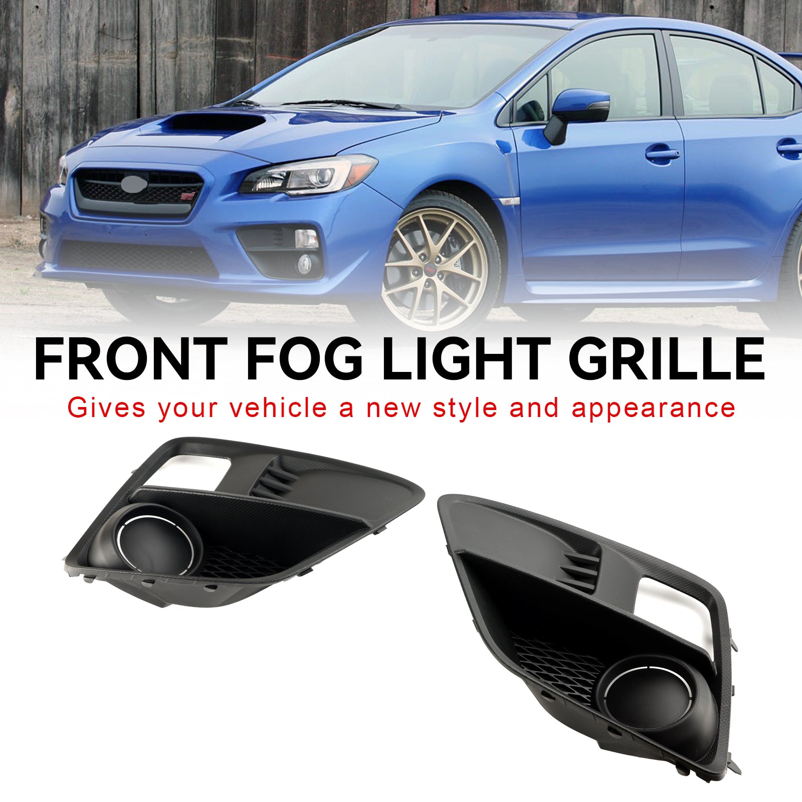 Subaru 2015-2017 WRX & STi 57731VA000 57731VA010 2PCS Front Fog Light Cover Bezel Grill Grille