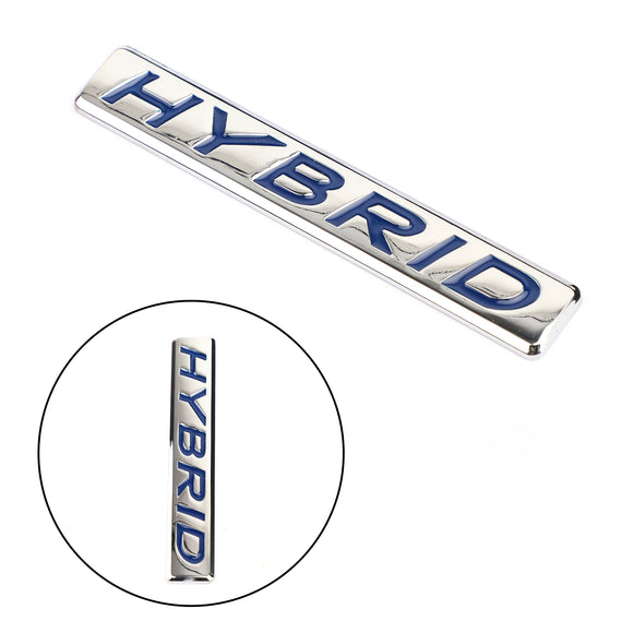 1 PC 3D HÍBRIDO Palavras Adesivo de carro Emblema de metal Traseiro do porta-malas do carro