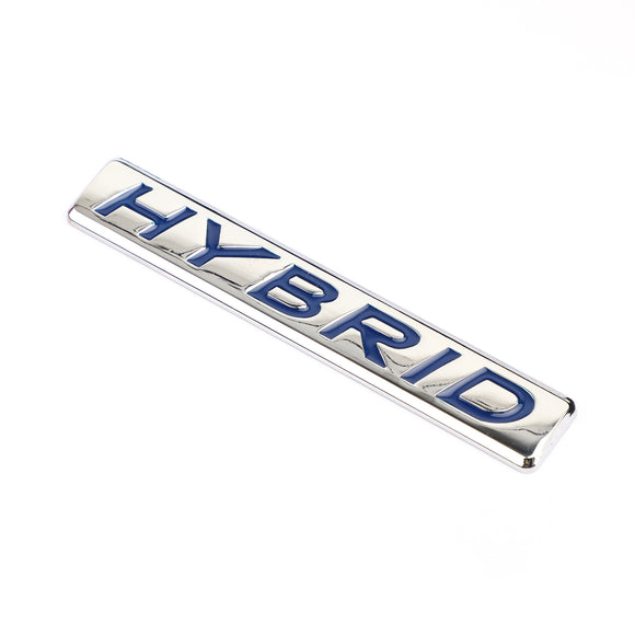1 PC 3D HÍBRIDO Palavras Adesivo de carro Emblema de metal Traseiro do porta-malas do carro