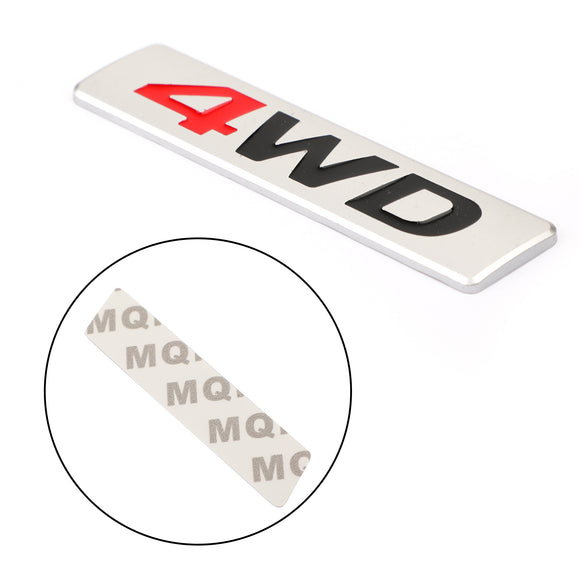 Metallo rosso 4WD emblema parafango per auto portellone posteriore distintivo decalcomanie adesivo 4WD 4X4 SUV