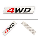 Metallo rosso 4WD emblema parafango per auto portellone posteriore distintivo decalcomanie adesivo 4WD 4X4 SUV-2
