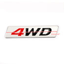 Metallo rosso 4WD emblema parafango per auto portellone posteriore distintivo decalcomanie adesivo 4WD 4X4 SUV-3