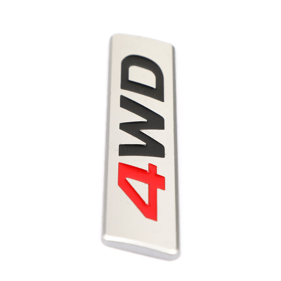 Metallo rosso 4WD emblema parafango per auto portellone posteriore distintivo decalcomanie adesivo 4WD 4X4 SUV