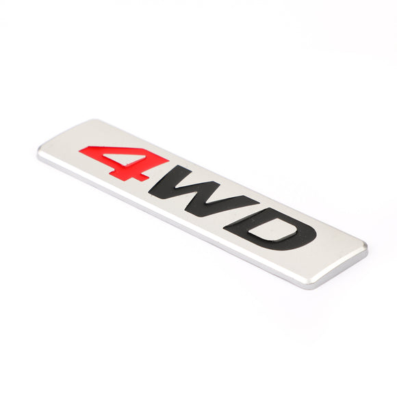 Metallo rosso 4WD emblema parafango per auto portellone posteriore distintivo decalcomanie adesivo 4WD 4X4 SUV