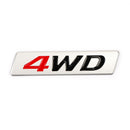 Metallo rosso 4WD emblema parafango per auto portellone posteriore distintivo decalcomanie adesivo 4WD 4X4 SUV-12