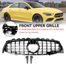 2019-2023 Mercedes Benz CLA-Class W118 C118 CLA180/200/220/250 Front Bumper Grill Gloss Black GTR Style Grill-3