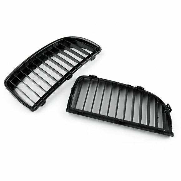 Voorste niergrillroosters L&R Glanzend zwart voor BMW E90 3 Serie Sedan 2005-2008