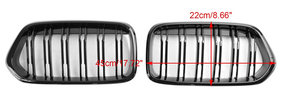 2018-2023 BMW X2 Series F39 sDrive18i/xDrive20i/sDrive20i/xDrive25e/M35i Grille de pare-chocs avant Grille noire brillante