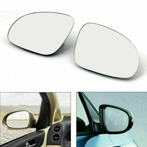 2PC Rückspiegelglas beheizt mit Halter passend für VW Golf GTI Jetta MK5 Passat
