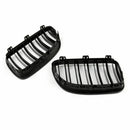 Rejilla frontal negra brillante con doble costilla para BMW E92 E93 LCI 2 puertas 2011-2014-3