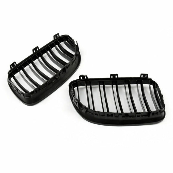 Rejilla frontal negra brillante con doble costilla para BMW E92 E93 LCI 2 puertas 2011-2014