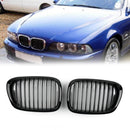 Front Fence Grill Grille ABS Gloss Black Mesh For 2001-2004 BMW 5-Series-1