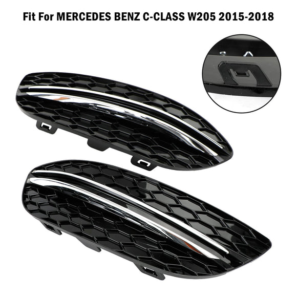 Mercedes-Benz Classe C 2015-2018 W205 Base Sedan 2058850723 Tampa do Farol de Neblina Dianteiro em Formato de Colmeia