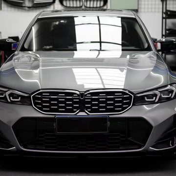 BMW 2023-2024 Série 3 G20 G21 320i/330i/M340i/318i/320d Calandre avant Diamant Noir Argent Grill - 0