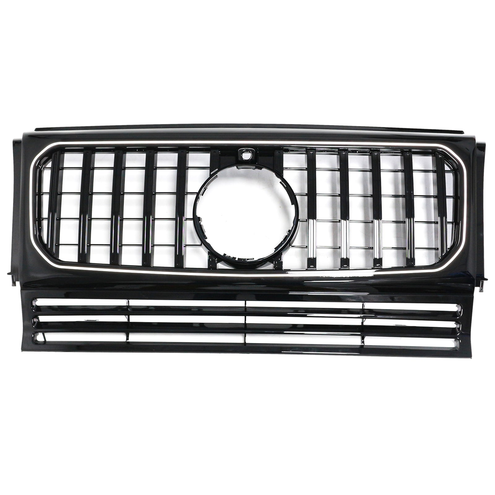 Grille de pare-chocs centrale avant Mercedes Benz Classe G W463 1990-2018 GT Panamericana avec LED