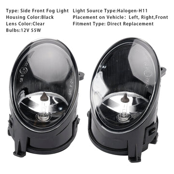 Pair Front Bumper Driving Fog Light For Audi A6 C6 2005 2006 2007 2008 - 0