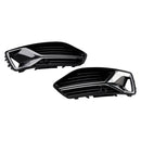 2PCS Front Bumper Fog Light Cover Grille Grill Fit Audi A6 C8 2018-2024 Standard-11