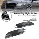 Audi 2012-2015 A6 C7 2PCS Front Fog Light Cover Bezel Black Grille-5