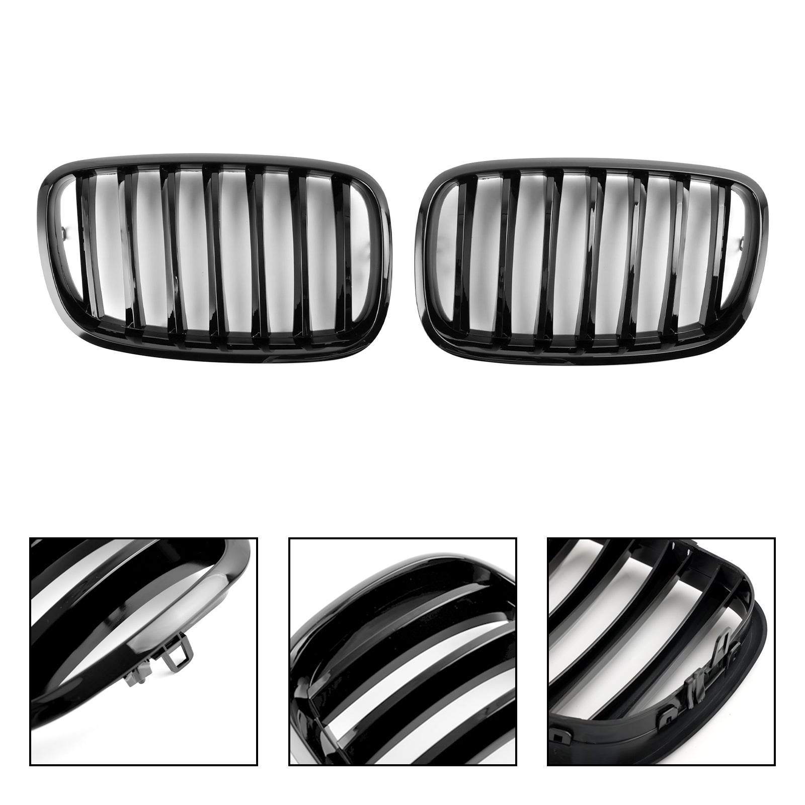 BMW 2007-2013 X5 E70 51137157687 51137305589 Grille de calandre de pare-chocs avant noir brillant