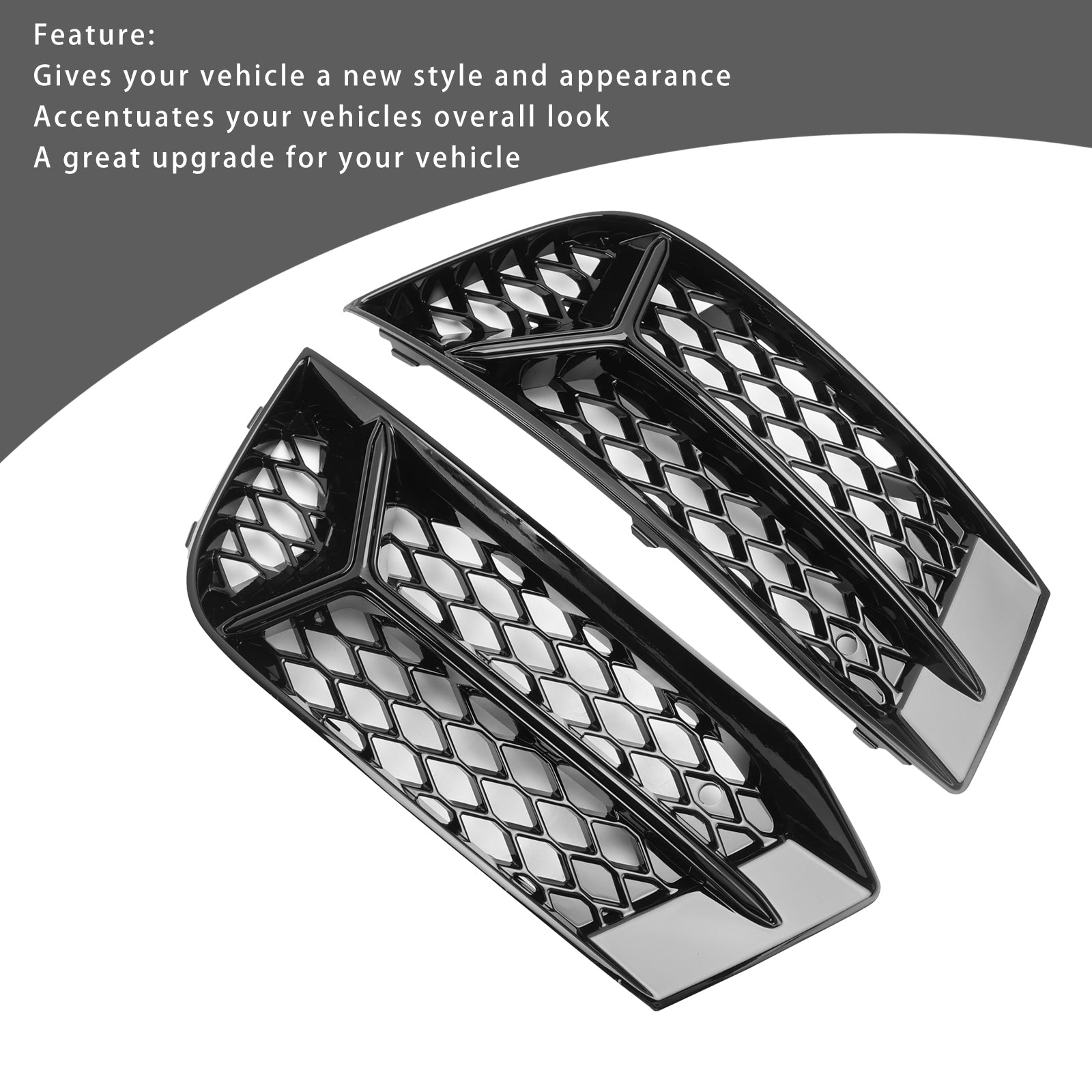 Grille de pare-chocs avant Audi A3 8V 2017-2020, couvercle de phare antibrouillard, cadre de lampe, garniture de calandre