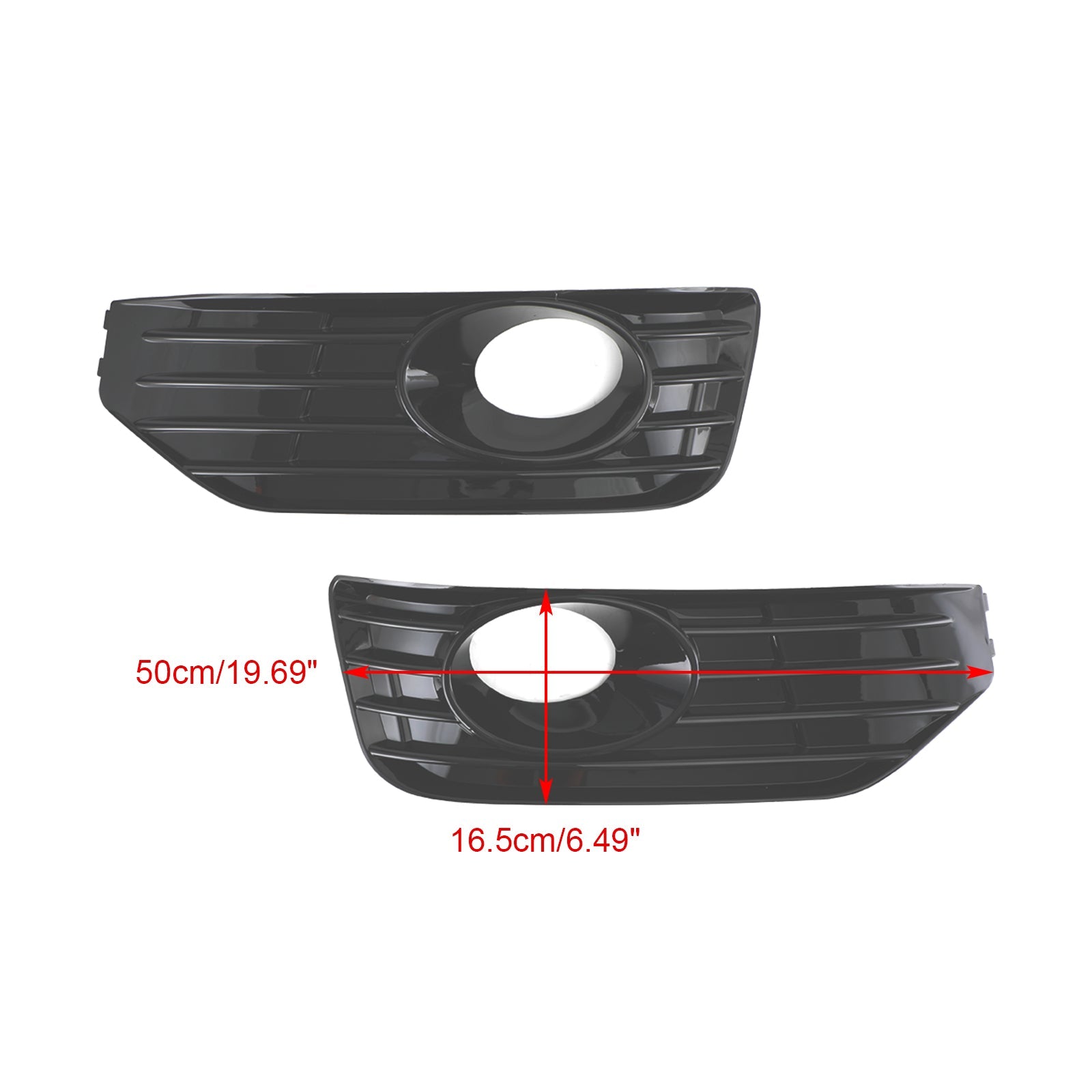 Volkswagen 2010-2015 Transporter Caravelle T5 T5.1 S-Line Fog Lamp Light Cover Insert S-line Grill Gloss Black - 0