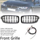 Double Slat Front Kidney Grille Grill Fit BMW 3 Series F30 F31 F35 2012-2019-1