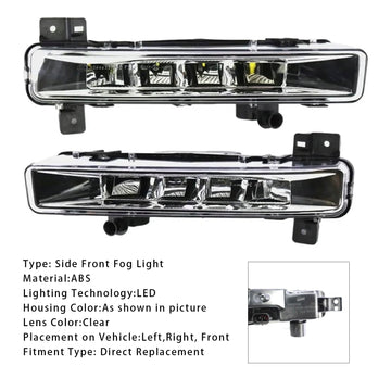 Pair LED Front Daytime Running Fog Light For BMW G30 G38 17-19 63177349131 - 0