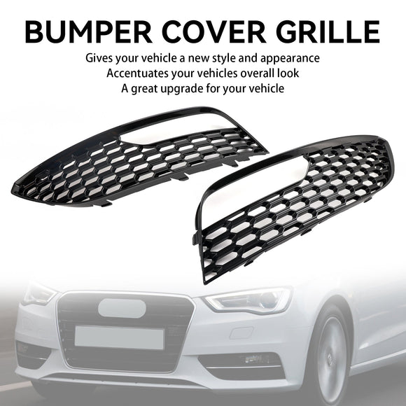 2012-2016 Audi A3 8V Sportback Fog Light Honeycomb Grill Front Bumper Lower Cover Black Grill 8V3807681 8V3807682