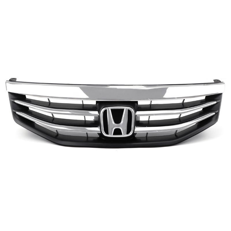 Grille de pare-chocs avant supérieure chromée pour Honda Accord 4 portes 2011-2012 avec emblème