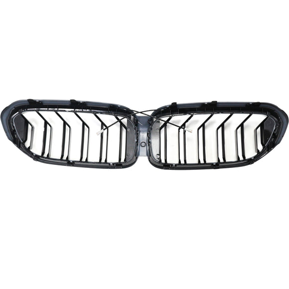 Griglia sostitutiva per paraurti anteriore a doppia stecca per BMW Serie 5 G30 G31 2017-2020 con striscia LED