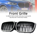 Double Slat Black Front Kidney Grill Grille Fit BMW IX3 G08 LCI 2022-2024-3