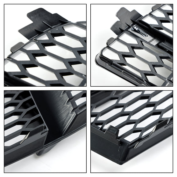 Grille de protection des phares antibrouillard avant Audi A3 (8V) S-LINE/S3 2016.5-2020, calandre en nid d'abeille chromée noire 8V3807681AE 8V3807682Q