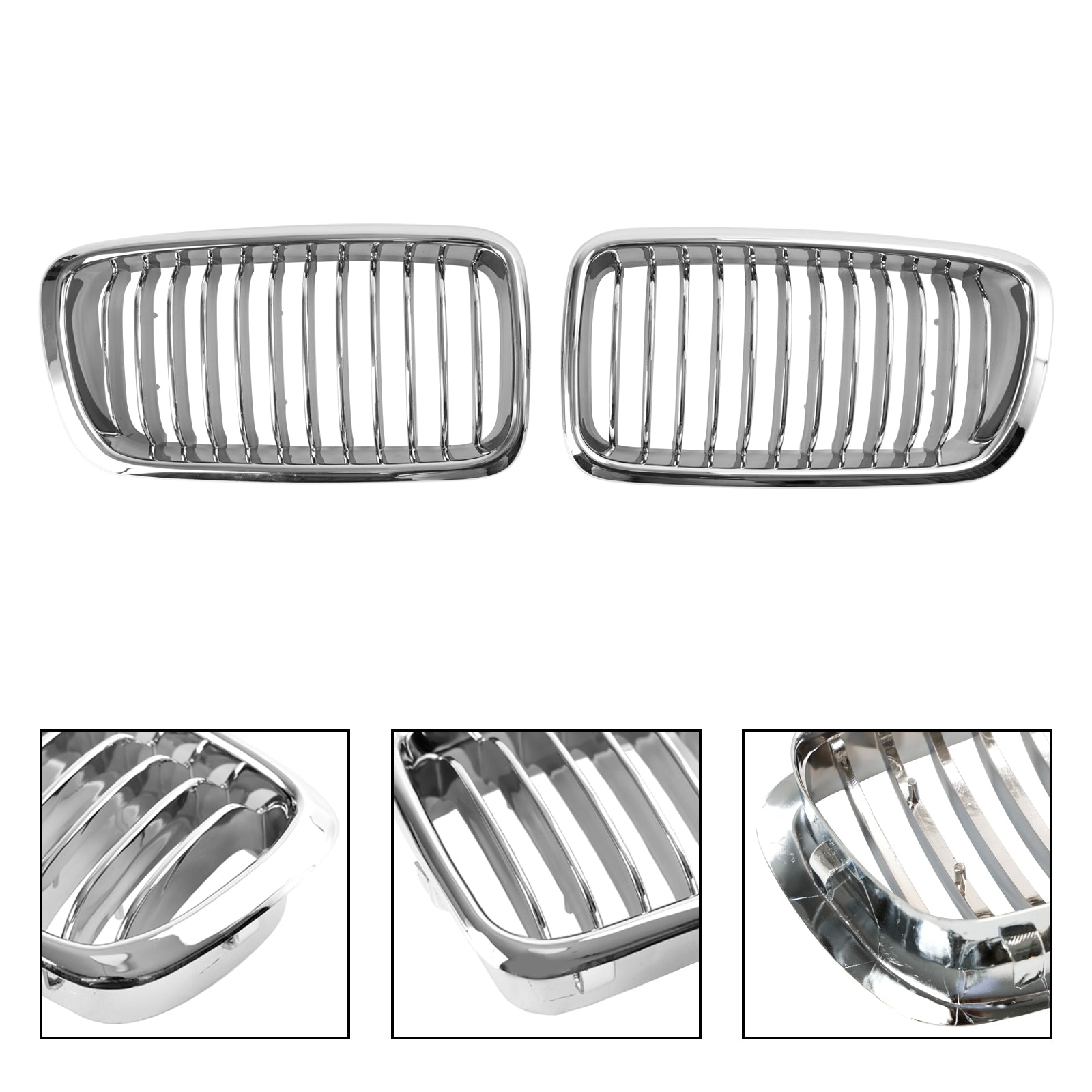 BMW 1994-2001 BMW 7 Series E38 740i/740iL/750iL/728i/735i Front Kidney Grill Chrome Grille