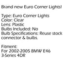 Luces de esquina-transparentes con borde ahumado para BMW E46 Serie 3 4Dr Euro 02-05-6