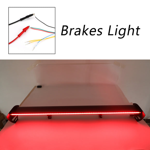 Universele sedan verstelbare aluminium kofferbakvleugel racespoiler met LED