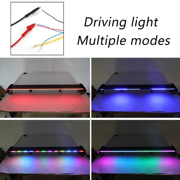 Universele sedan verstelbare aluminium kofferbakvleugel racespoiler met LED