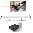 135cm Universal Hatch Adjustable Aluminum GT Rear Trunk Racing Spoiler Wing Silver-1