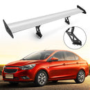 135cm Universal Hatch Adjustable Aluminum GT Rear Trunk Racing Spoiler Wing Silver-2