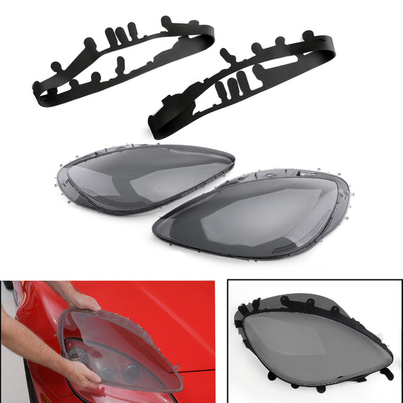 Vervanging van rookkoplamplens<lAMP>Zwarte pakkingen sierset voor Corvette C6 05-13