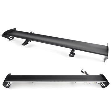 Universal Hatch Adjustable Aluminum Rear Trunk Wing Racing Spoiler With LED